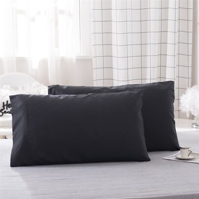 1pair Solid Color Pillowcase Without Filler