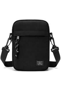 High School Students University Freshman Multifunctional Sling Bag Shoulder Bag Casual Bag Mini Men Letter Patch Decor Crossbody Bag, Handbag For Travel, College, Outdoors, Sports Square Bag Black Bag Small Bag Summer Sling Bag For Man Man Bag Cross Body Bag Side Bag Back To School School Supplies Fall Messenger Bag Bag For Man Cylinder Bag Old Money Halloween Christmas - Black - View 2