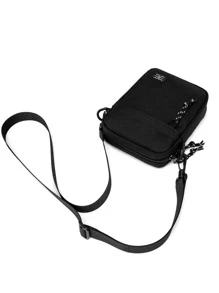 High School Students University Freshman Multifunctional Sling Bag Shoulder Bag Casual Bag Mini Men Letter Patch Decor Crossbody Bag, Handbag For Travel, College, Outdoors, Sports Square Bag Black Bag Small Bag Summer Sling Bag For Man Man Bag Cross Body Bag Side Bag Back To School School Supplies Fall Messenger Bag Bag For Man Cylinder Bag Old Money Halloween Christmas - Black - View 3