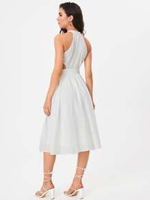 SHEIN Tall Robe ras-du-cou découpe à ruché