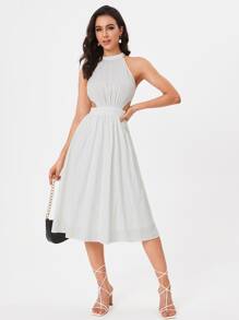 SHEIN Tall Robe ras-du-cou découpe à ruché