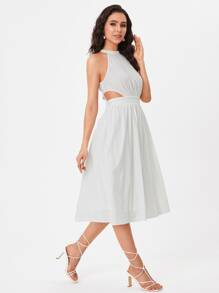 SHEIN Tall Robe ras-du-cou découpe à ruché