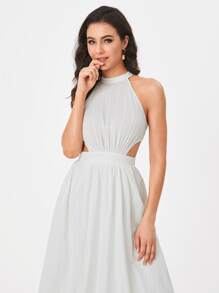 SHEIN Tall Robe ras-du-cou découpe à ruché
