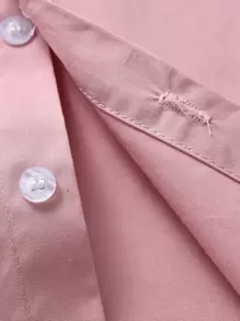 兒童男孩貼袋襯衫（不含衣襯） - 淺粉色 - 查看 3