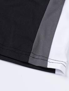 Toddler Boys Block Chevron Print Tee & Shorts - Black - View 5