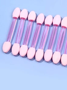 50件套双头海绵眼影刷套装，多功能眼影晕染刷，便捷美甲刷，镜面散粉海绵，眼部卸妆刷，男女通用美妆工具，眉刷，眼影刷，螺旋刷 - 粉色 - 查看 5