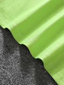 Manfinity 男士字母和車圖案T恤 - 青檸色 - 查看 3