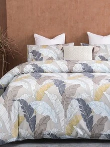 Bộ bìa duvet in hình lá không có chất làm đầy - Nhiều màu - Xem 6