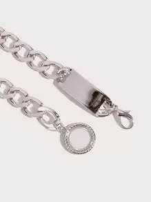 优雅圆形吊坠链腰带，适合万圣节、夏季、秋季、上学季等场合。 - 銀色 - 查看 4