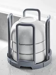 QYeah 1pc Foldable Pot Lid Holder & Utensil Rest, Stainless Steel Pan Lid Rack Organizer For Kitchen Countertop - Grey - View 5