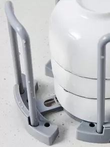 QYeah 1pc Foldable Pot Lid Holder & Utensil Rest, Stainless Steel Pan Lid Rack Organizer For Kitchen Countertop - Grey - View 6