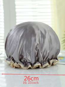 Plain Waterproof Shower Cap - Grey - View 6