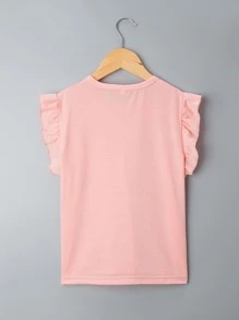 Tops con gái Xù Tim Lá thư Giải trí - Hồng - Xem 2