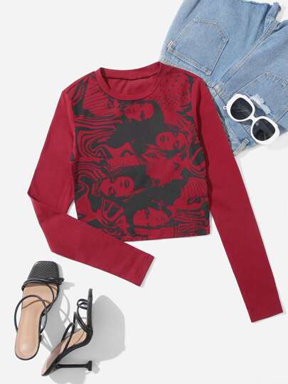 تي شيرت كروب بنمط شخصية