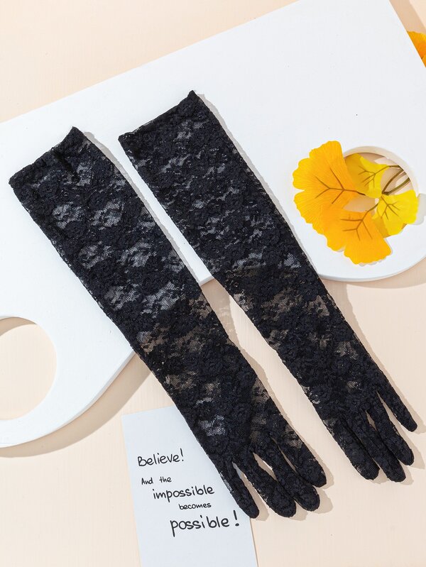 Lace Long Gloves SHEIN UK
