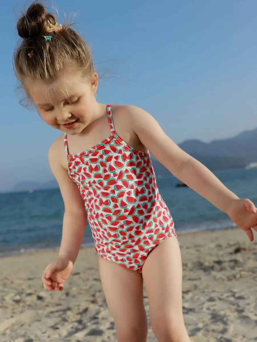 Niñitas Bañador una pieza con estampado de sandía - Multicolor - Ver 1