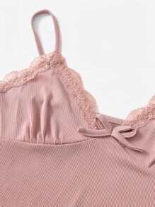 2 conjuntos Pijama con lazo y ribete de encaje - Multicolor - Ver 3