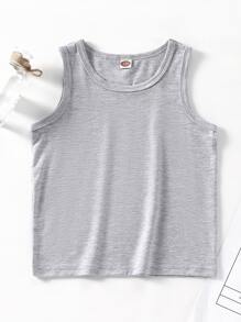 Toddler Boys 4pcs Solid Tank Top - Multicolor - View 5