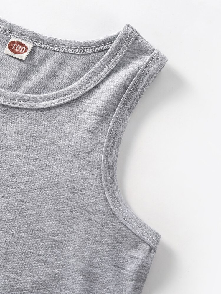 Toddler Boys 4pcs Solid Tank Top