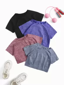 Yoga Basic Áo Tees & Tanks  Thể thao Nữ màu trơn - Nhiều màu - Xem 1
