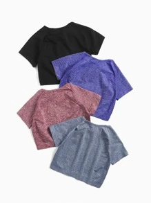 Yoga Basic Áo Tees & Tanks  Thể thao Nữ màu trơn - Nhiều màu - Xem 2