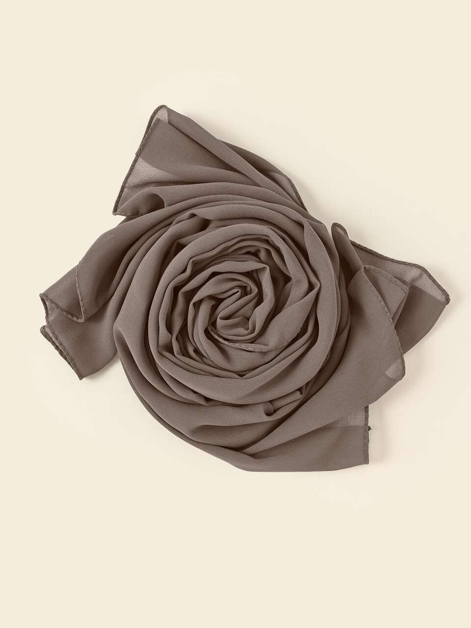 1pc Ladies' Solid Color Faux Pearl & Chiffon Scarf For Daily Use In Headband Soft Hijab Winter Fall Abaya Accessories Women Veil