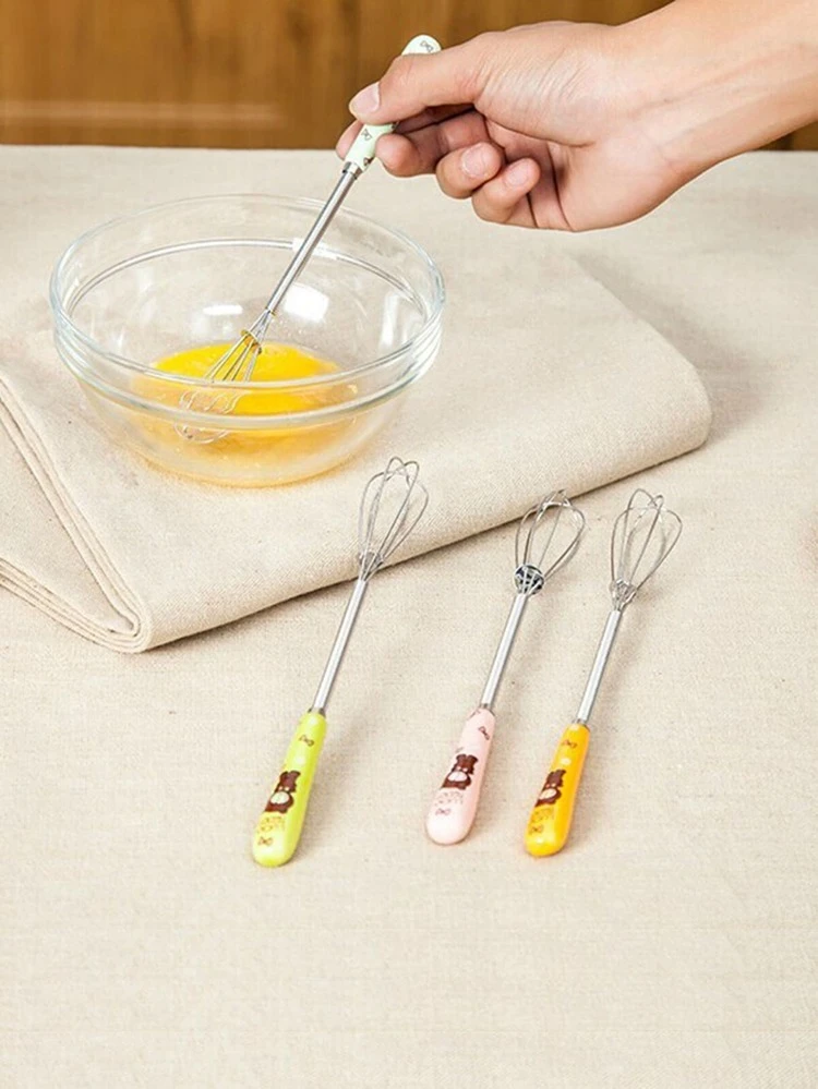 1pc Bear Print Whisk
