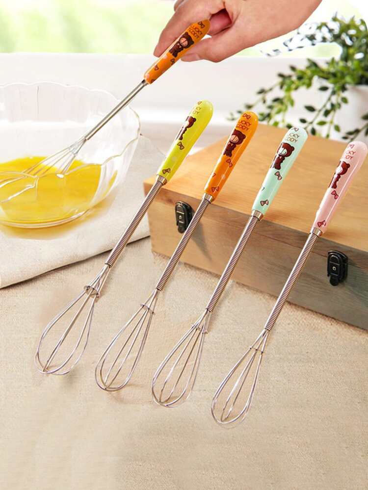 1pc Bear Print Whisk