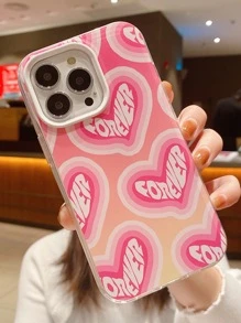 Vỏ điện thoại hoa văn hình trái tim - trắng - Xem 2