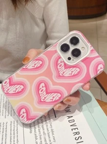 Vỏ điện thoại hoa văn hình trái tim - trắng - Xem 3