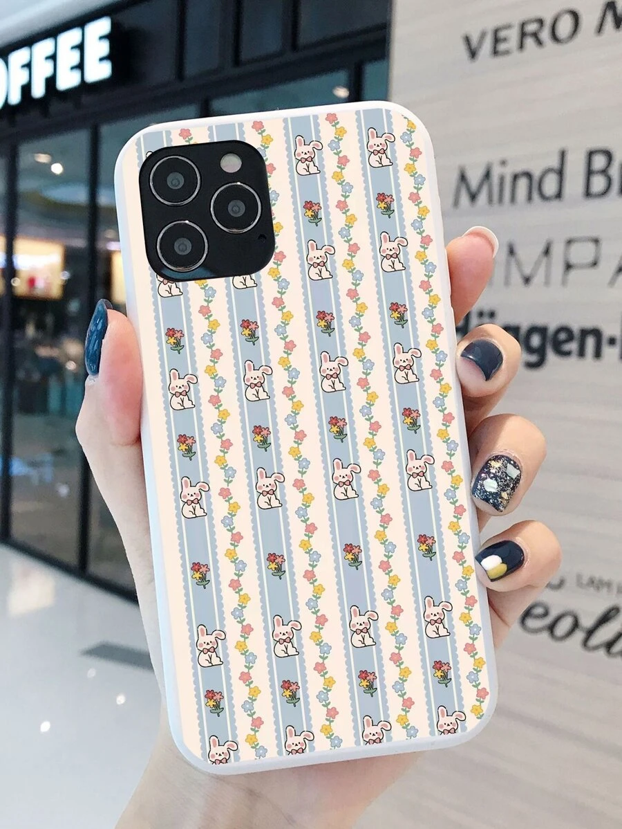 Cartoon Rabbit Phone Case - Multicolor - View 1