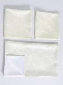 Jacquard Marble Satin Bed Runner Set - White - View 5