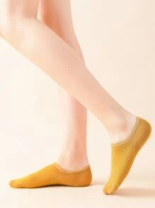 10pairs Solid Invisible Socks - Multicolor - View 2