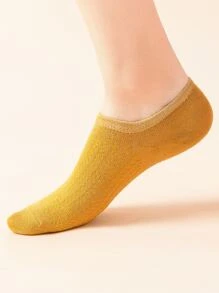 10pairs Solid Invisible Socks - Multicolor - View 3