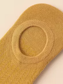 10pairs Solid Invisible Socks - Multicolor - View 5