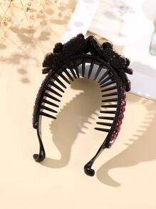 1pc Rhinestone Flower Hair Clip (Random Rhinestone Color) - Multicolor - View 3