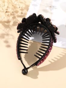 1pc Rhinestone Flower Hair Clip (Random Rhinestone Color) - Multicolor - View 4