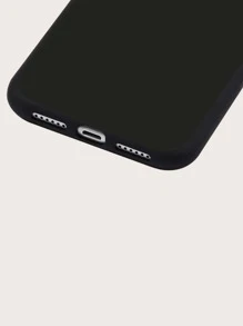 Slogan Graphic Phone Case - Black and White - View 3