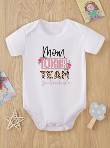 Bodysuits Em bé Slogan - trắng - Xem 1