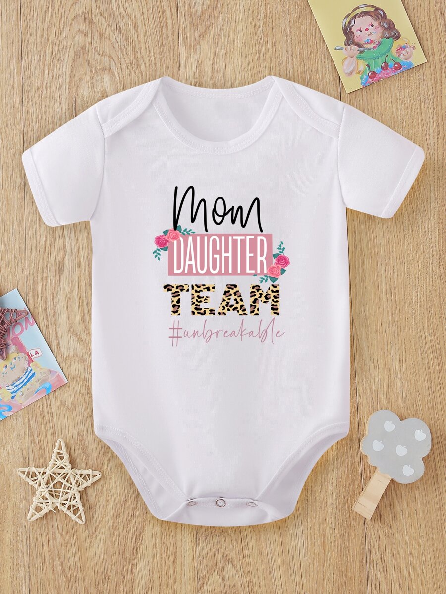 Bodysuits Em bé Slogan - trắng - Xem 1