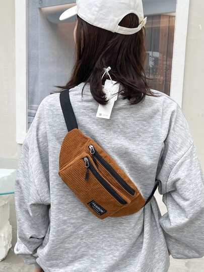 Letter Patch Decor Fanny Pack