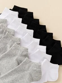 Hombres 20 pares Calcetines tobilleros simple - Multicolor - Ver 2