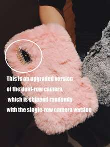 Đồ trang trí Rhinestone lông tơ Ốp tương thích với iPhone Tương thích với iPhone 11 , iPhone 13 , iPhone 14 - Hồng - Xem 4