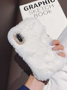 Ốp trang trí bằng kim cương giả tương thích với iPhone Tương thích với iPhone 11,IPhone 13,IPhone 14 Pro Max - trắng - Xem 4