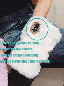 Ốp trang trí bằng kim cương giả tương thích với iPhone Tương thích với iPhone 11,IPhone 13,IPhone 14 Pro Max - trắng - Xem 5