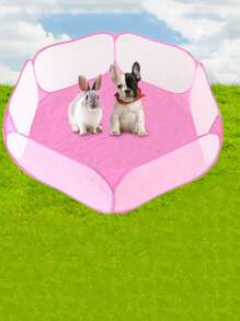 1pc Portable Pet Furniture Protector Game Fence - Hot Pink - View 3