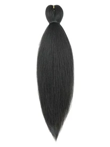 Tóc tết kéo dài - Tóc tết dài 26 inch Kết cấu Yaki Bím tóc móc mềm, Cài đặt nước nóng màu đen tự nhiên Xoắn Phần mở rộng tóc bện tổng hợp - màu đen - Xem 1