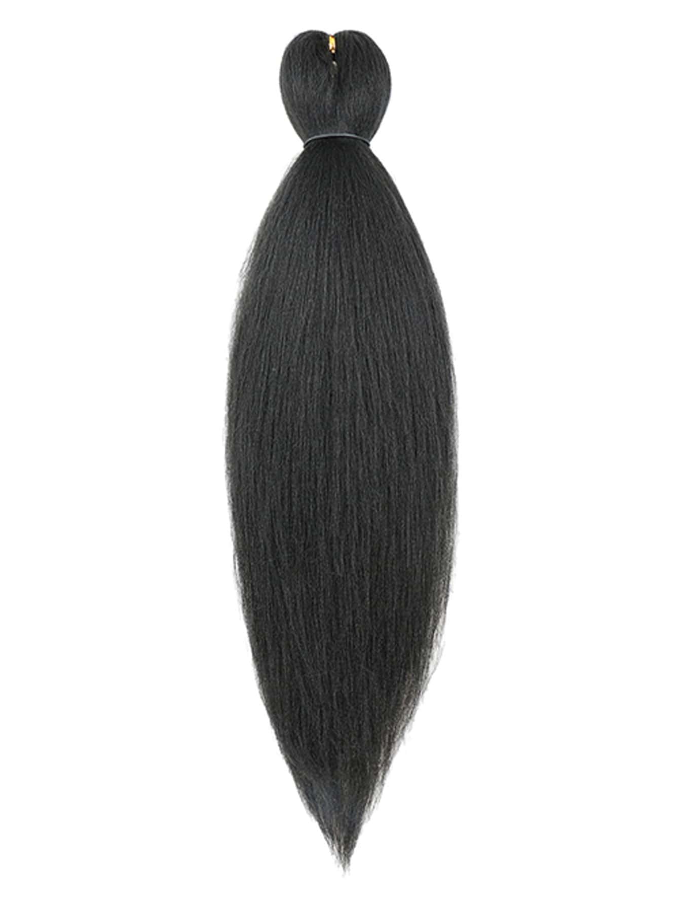 Tóc tết kéo dài - Tóc tết dài 26 inch Kết cấu Yaki Bím tóc móc mềm, Cài đặt nước nóng màu đen tự nhiên Xoắn Phần mở rộng tóc bện tổng hợp - màu đen - Xem 1