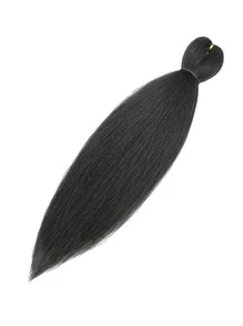 Tóc tết kéo dài - Tóc tết dài 26 inch Kết cấu Yaki Bím tóc móc mềm, Cài đặt nước nóng màu đen tự nhiên Xoắn Phần mở rộng tóc bện tổng hợp - màu đen - Xem 2