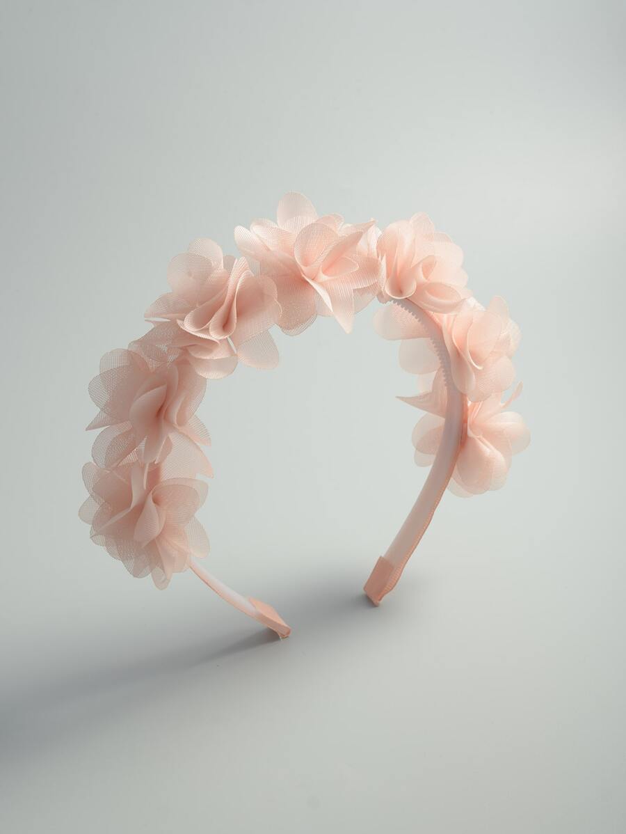 Girls Fabric Flower Decor Headband